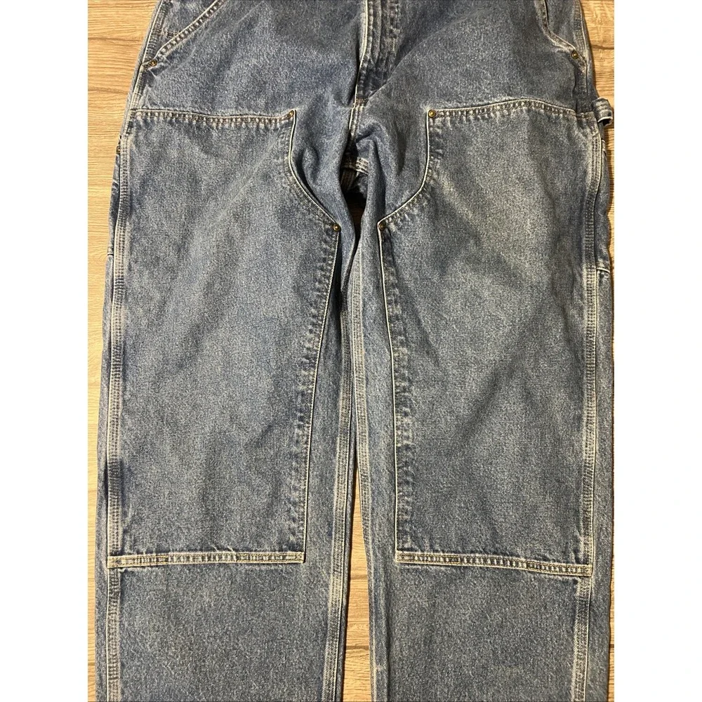 Carhartt B73 DST Double Knee Original‎ Fit Blue Jeans Size 42x30 (40x30)